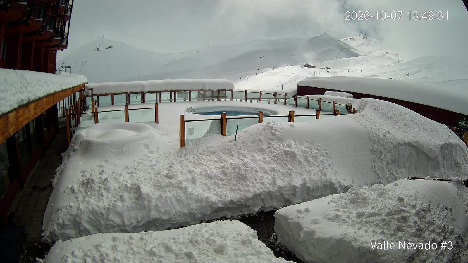 Webcam Valle Nevado: Vista Piscina