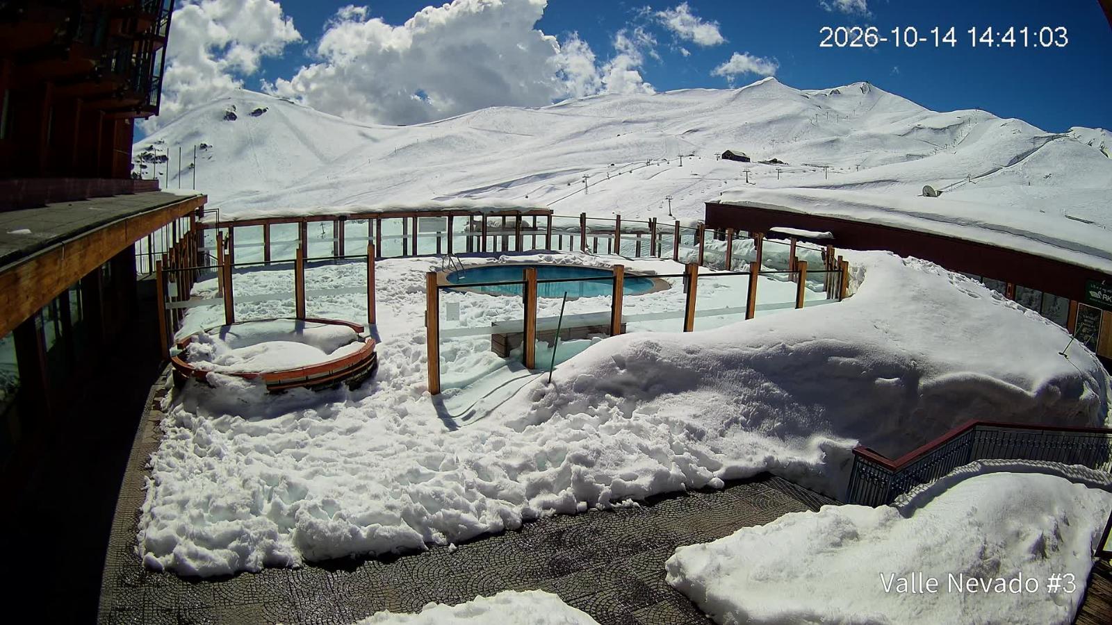 Webcam Valle Nevado: Vista Piscina